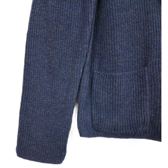 The Men's Store Wool Blend Knit Cardigan Sweater Navy Melange Medium NWT - Picture 4 of 6